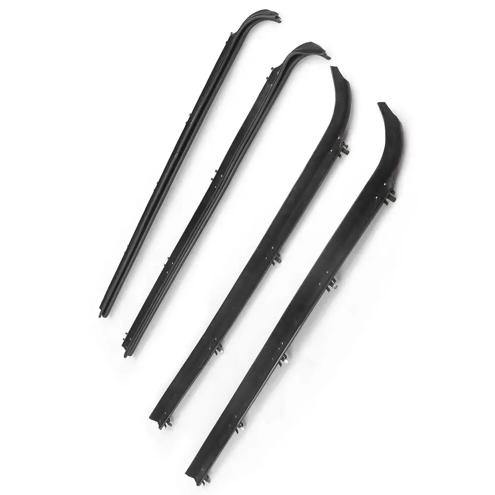 4PC Window Sweep Felt Weatherstrip Kit Inner Outer Trim Seal Molding For Ford F150 F250 F350 Bronco 1987-1997
