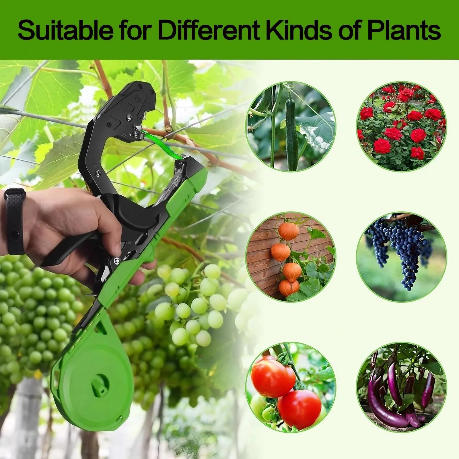 Automatic Plant Tying Machine for Tomato Grape Vines Gardening Tool Vine Support Tying Device for Gardeners Farmers