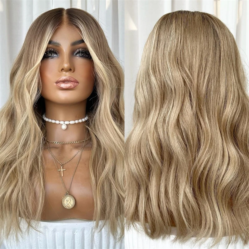 

180% Density Ombre Ash Blonde HD Transparent Lace Front Wig 100% Real Human Hair Natural Preplucked Hairline For Women Glueless