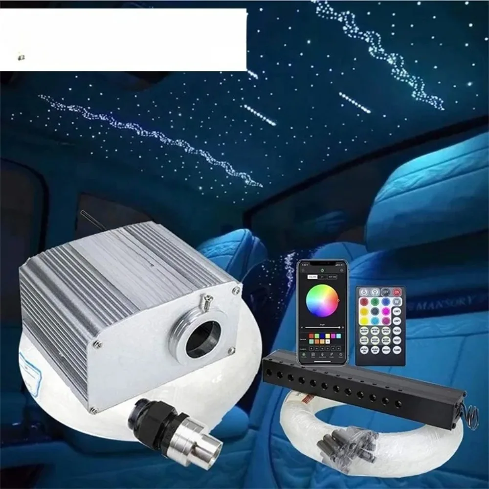 for 600 Pcs RGBW Twinkle Optical Fiber Starlight Headliner Kit With White Shooting Stars