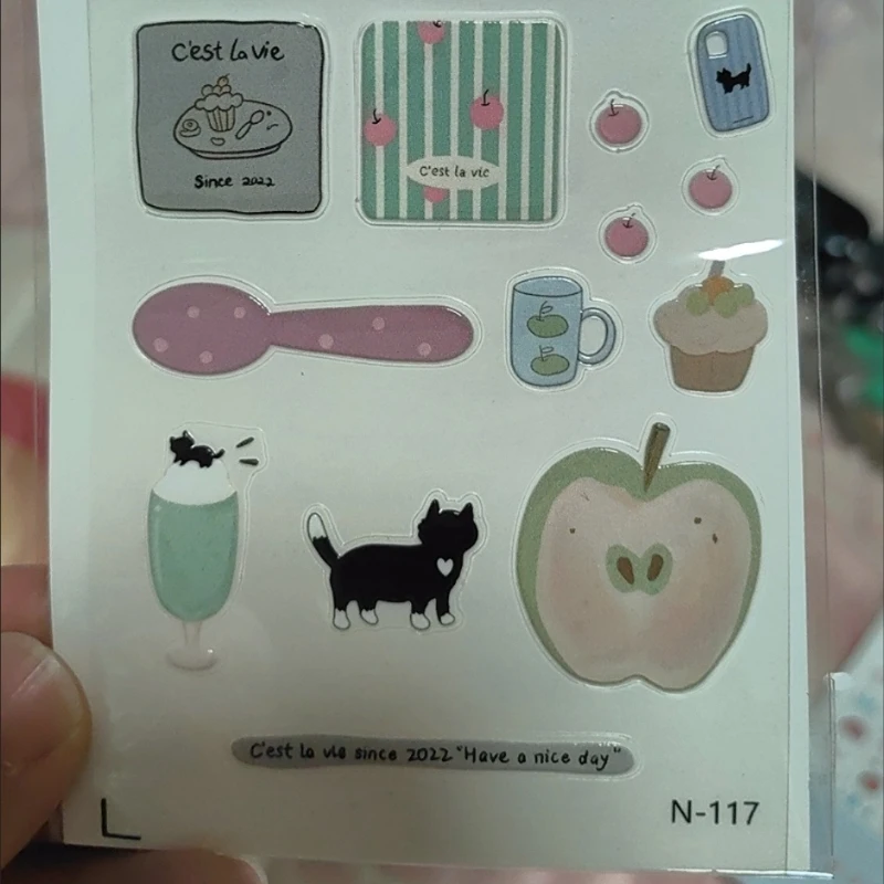 Aesthetic Cartoon Jelly Stickers, High-value Decor for Notebook, Phone & Scrapbooking Supplies