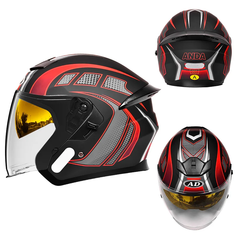 

Hot Selling Abs Motorcycle Helmet with Dual Visor Abs Head Guard for Adults New Condition Perfect Accessories Half Face Helmets