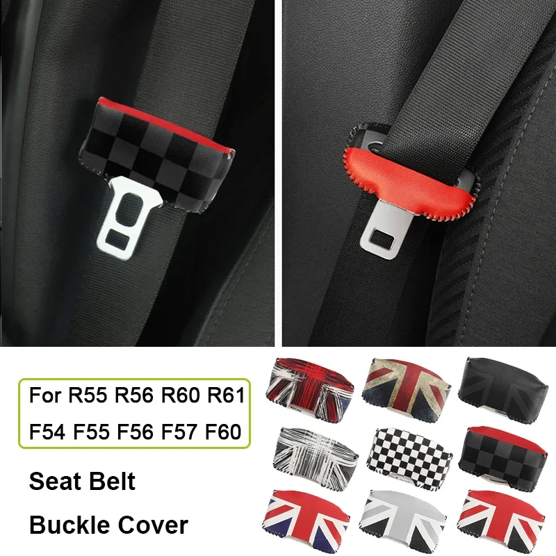 For MINI Cooper JCW R55 R56 R60 R61 F54 F55 F56 F57 F60 Countryman Clubman Car Seat Belt Buckle Protector Cover Accessories