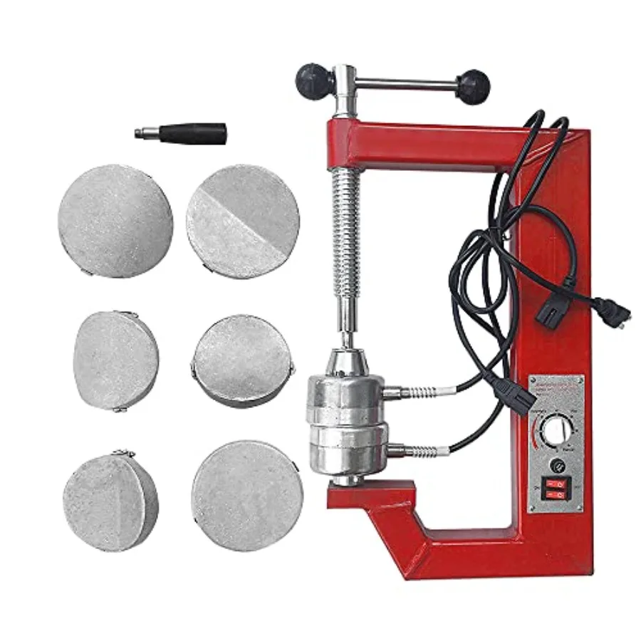 

Auto Tire Vulcanizer Tyre Vulcanizing Machine with 6 Moulds for Car Truck Repair Heating Repair Tool Kit with Adjustable Temper