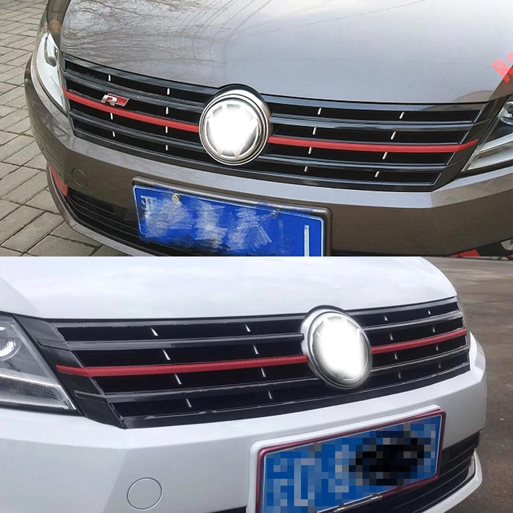 For Volkswagen VW CC 2013-2018 Intake grille Control Panel Door Handle Carbon Fiber Stickers Decals Car styling Accessorie