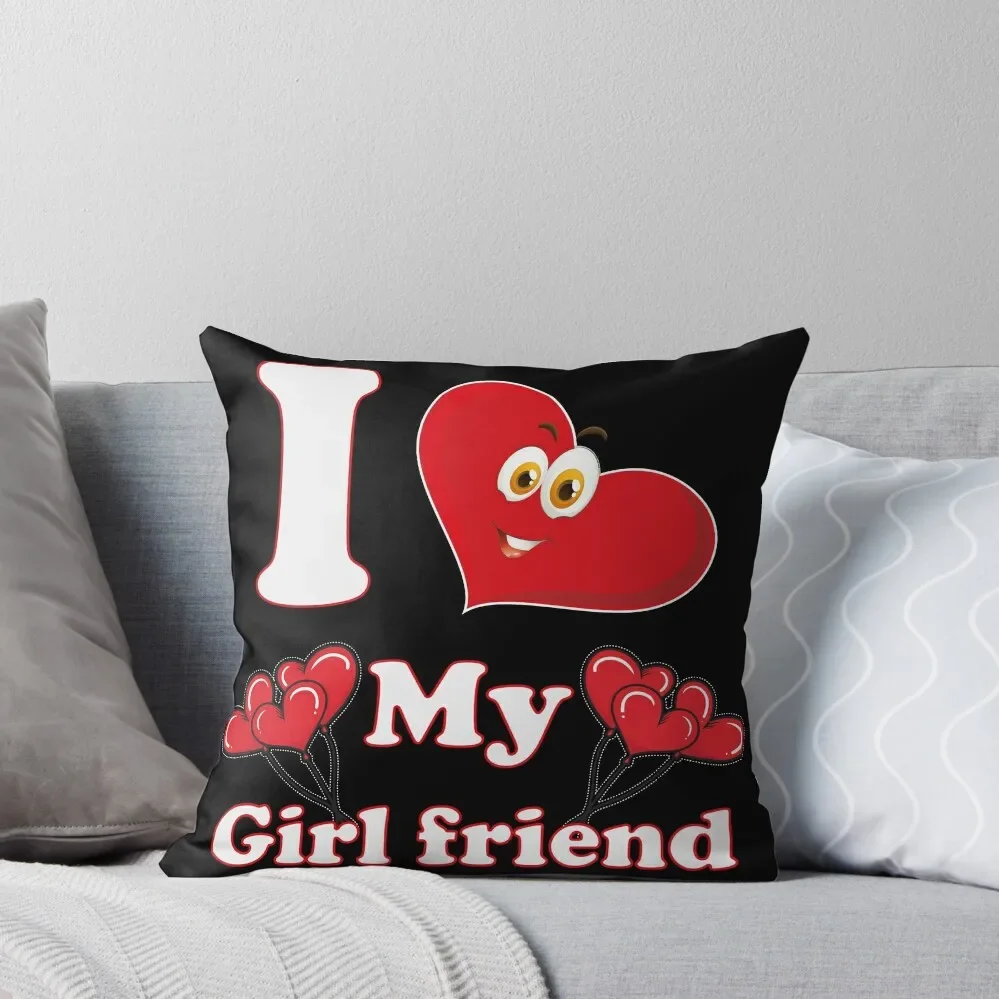 

Girlfriend Is My Only Love Throw Pillow Decorative Cover For Living Room christmas supplies New year pillow