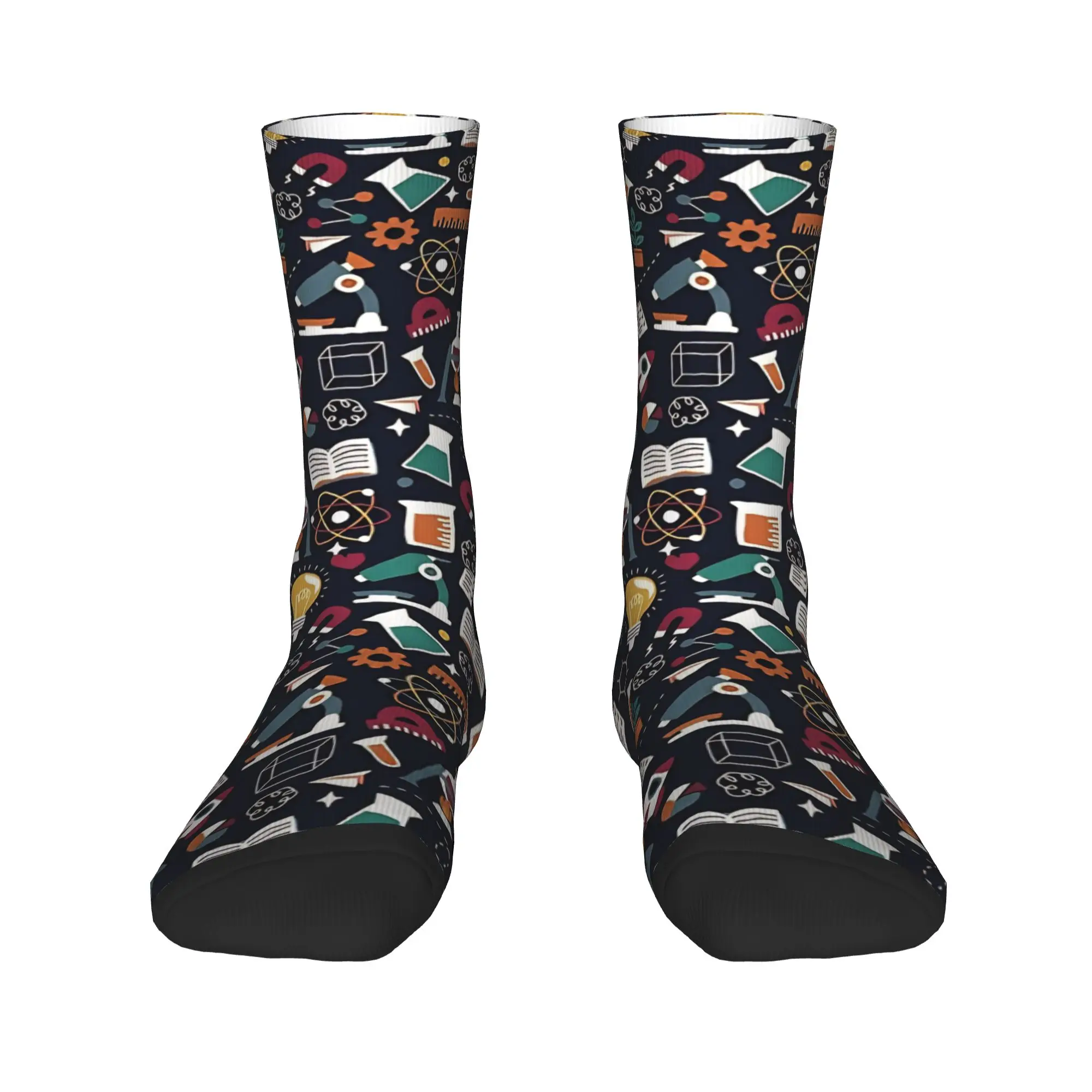 Amazing Science  Socks  Funny Stockings Men Comfortable Running Socks Autumn Design Non-Slip Socks