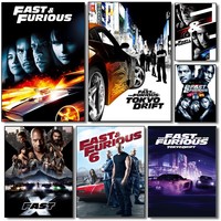 1PC Fast Furious Poster Paper Print Home Living Room Bedroom Entrance Bar Restaurant Cafe Art Painting Decoration