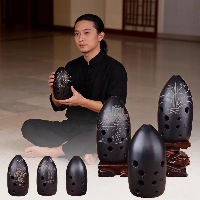 Ten Hole G Tone Pottery Xun Double Cavity Fall 8 Holes F Tone Beginners Professional Playing Adult Musical Instruments
