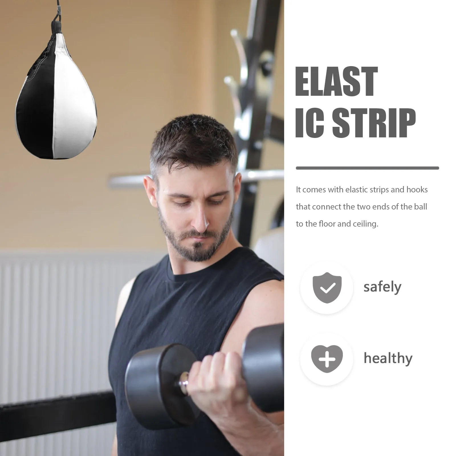 Boxing Ball Double End Punch Bag Floor to Ceiling Mount for Mma Kickboxing Training Home Gym Workout Eye Hand