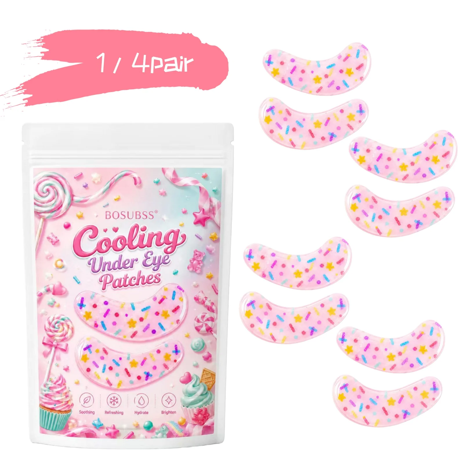 1/4 Pairs Eye Patches, Under Eye Care Stickers, Comfortable Fit Design, Daily Beauty Skin Care Essentials