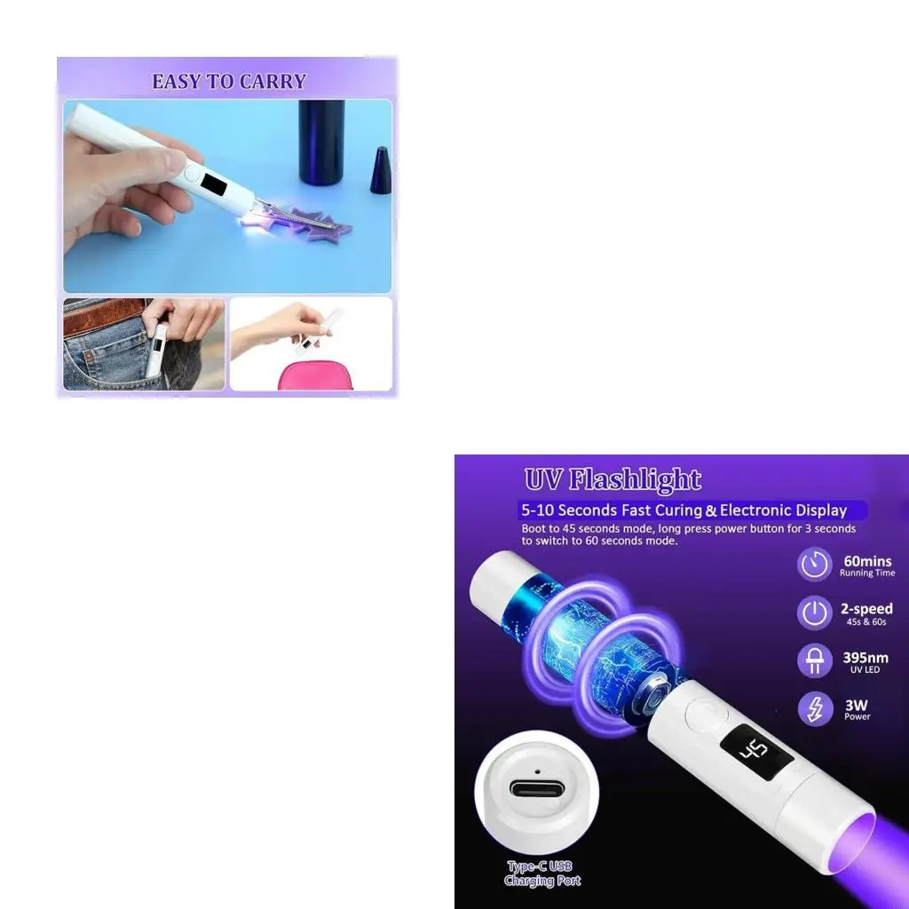 Large Double Sided UV Hardening Device Fast Curing Lamp with Detachable Design and 3 Speed Digital Display for Nail Art