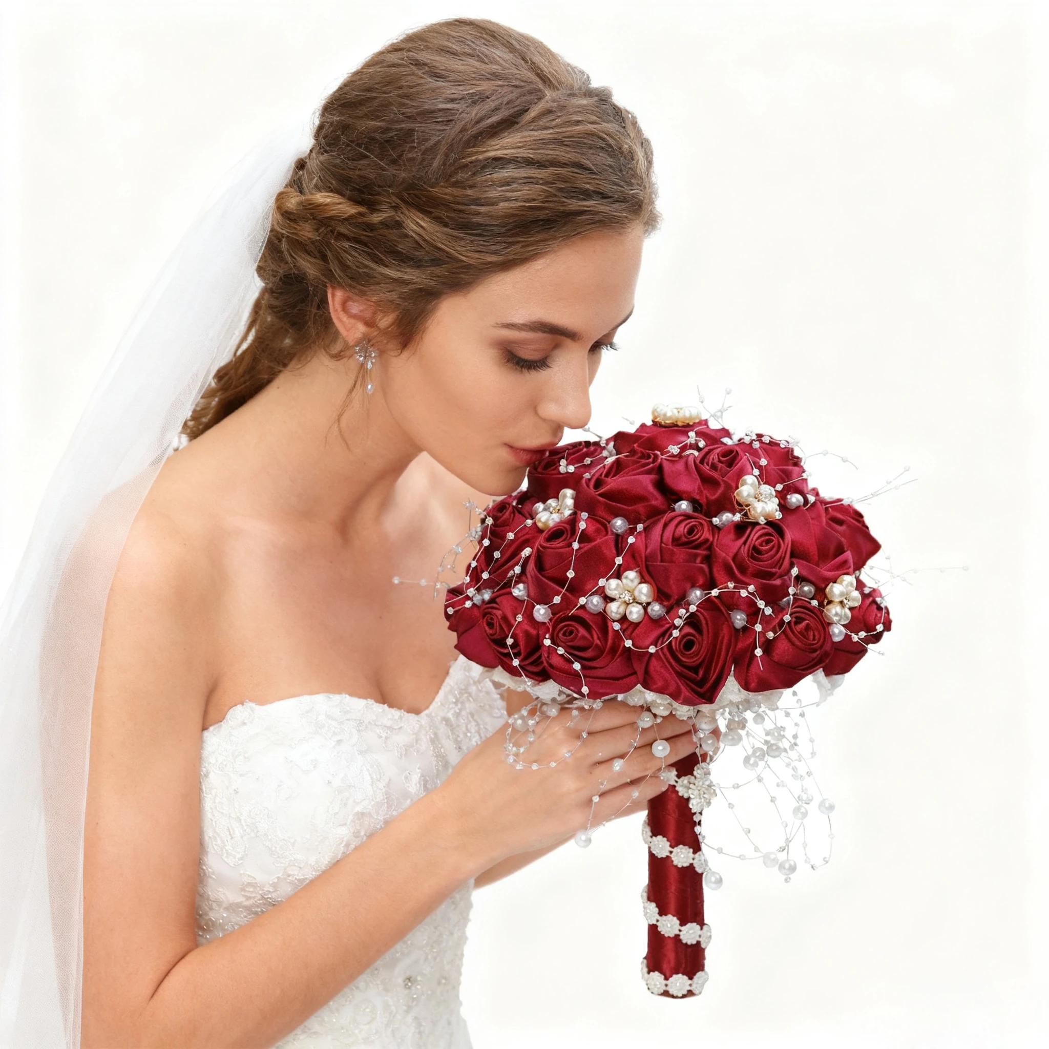 

Best Quality Ivory Brooch Bouquet Wedding Bouquet de mariage Wedding Bouquets Pearl Flowers buque de noiva