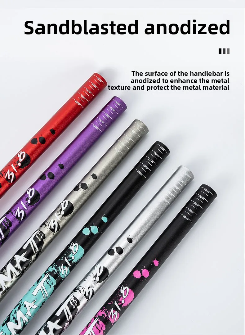 SEMAT Fahrradvorbau aus Aluminiumlegierung, 35-55 mm Höhe, 720/780 mm Länge, 31,8 mm Klemmdurchmesser, 6 ° Höhenlage 9 ° Sweep für MTB & Rennrad – Leichtgewichtig – Detail 11