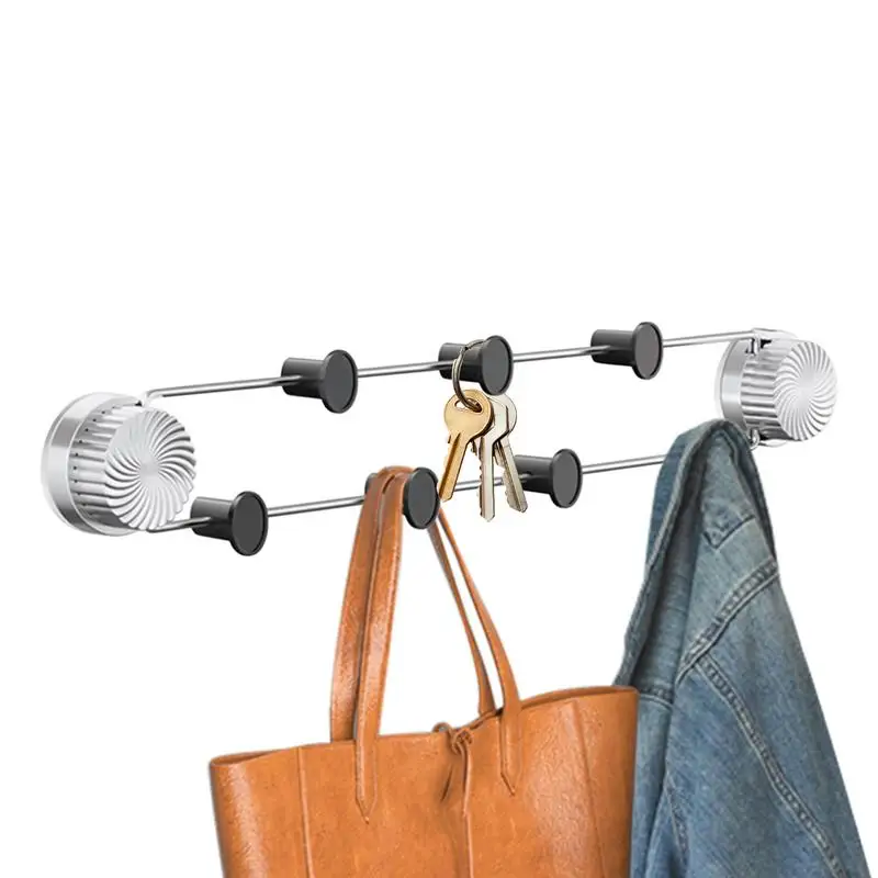 

Over Door Hook Suction Cup Over Door Hanger Stainless Steel Multi-Functional Organizer Supplies For Bathroom Porches Cabinet