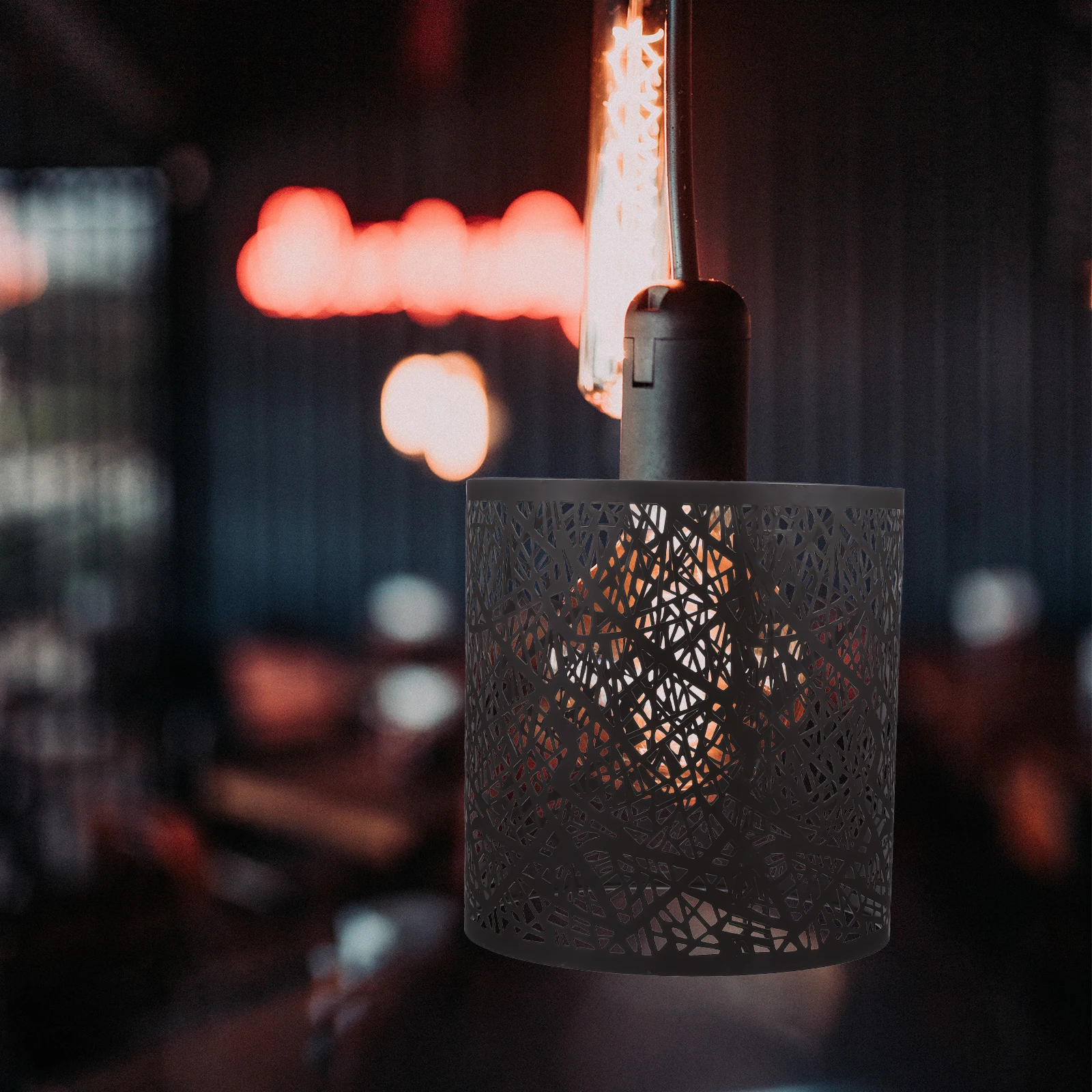 

Iron Lamp Shade Hollow Metal Design For Table Floor Wall Light Fixture Modern Large Decorative Lampshade Replacement Black For