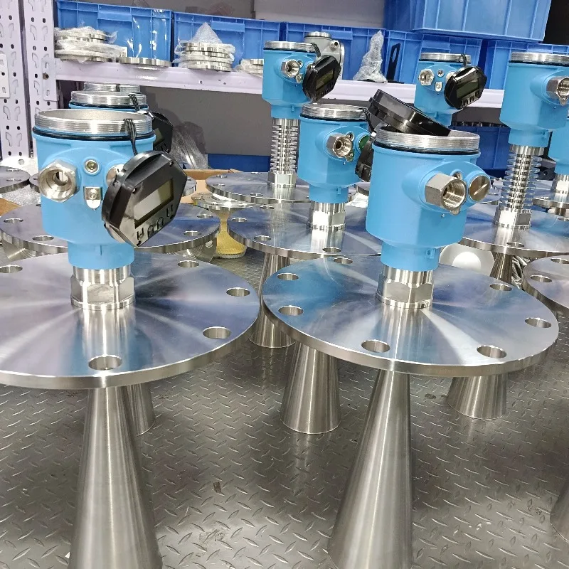 Sensor líquido de antena de bocina RS485, transmisor de nivel tipo Radar de alta precisión de 26ghz