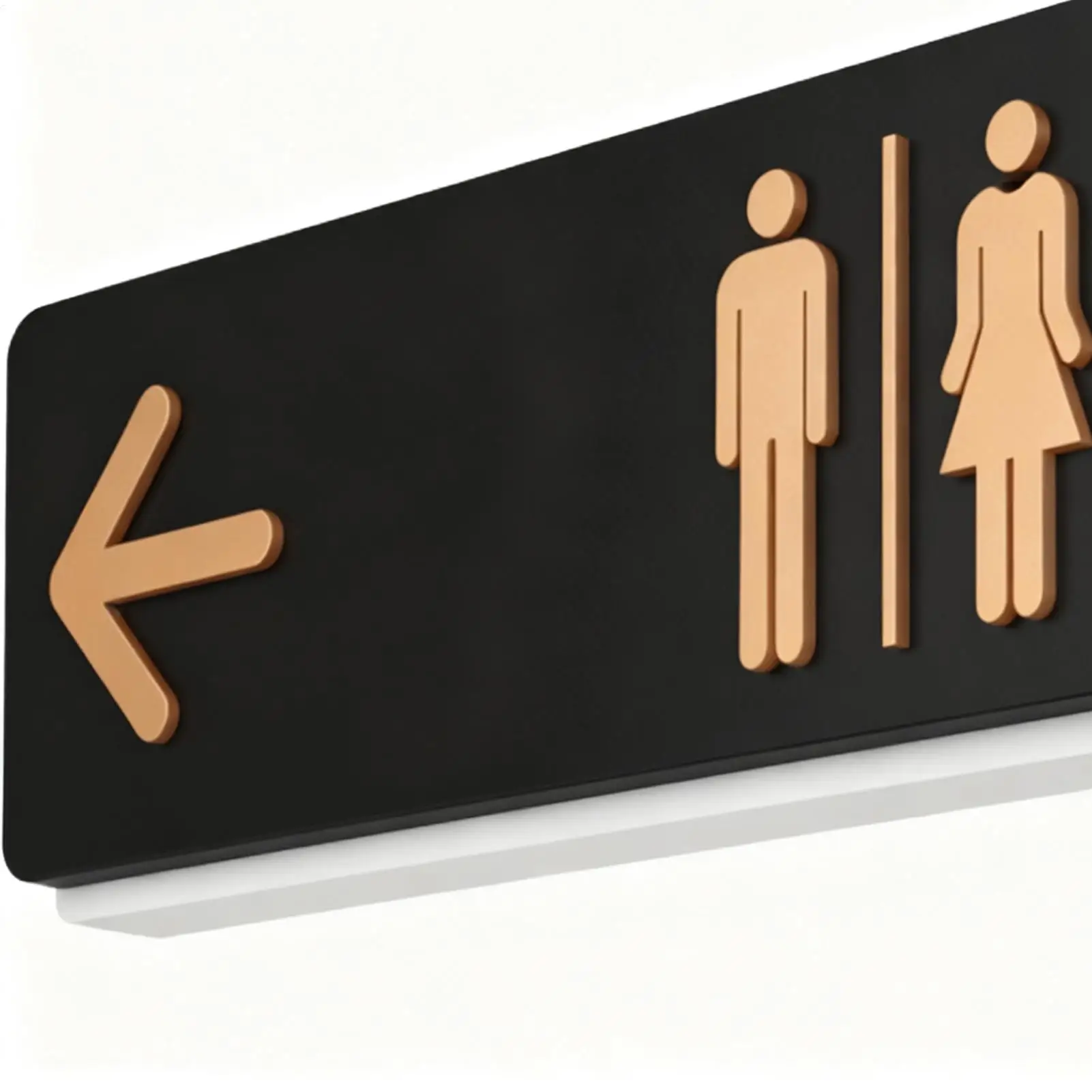 NEW Modern Restroom Sign Self-Adhesive Acrylic Bathroom Signage Gender Neutral Toilet Sign For Business Hotel Public