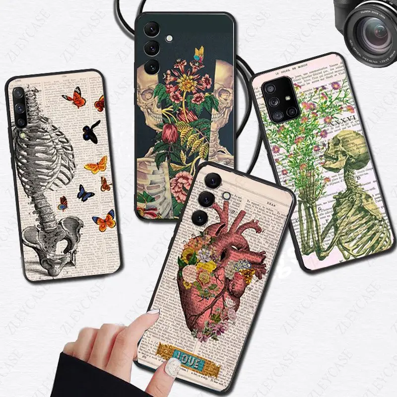 Human Anatomy Organ Phone Cover For Samsung Galaxy A55 A54 5G A24 A52 A12 A13 A14 A23 A53 A32 A22 A34 A41 A42 A33 A20E A40 Cases