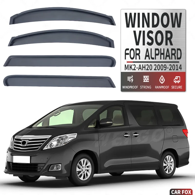 

Car Sunvisor Deflector Clear Windshield Deflector Window Visor PC Injection Molded Rain Shield For Toyota Alphard