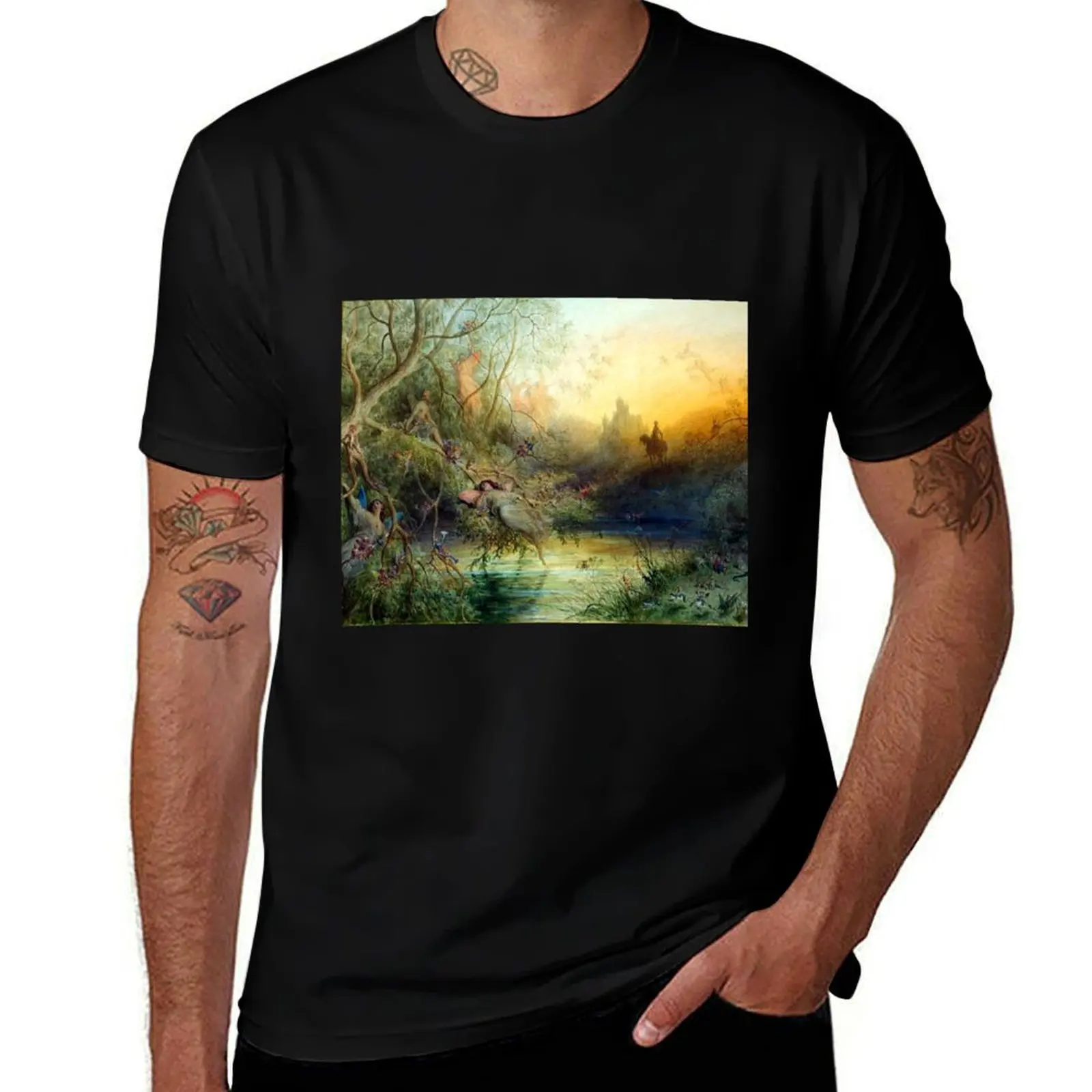 

Fairyland - Gustave Dore T-Shirt Casual Everyday Short Sleeve T-Shirt