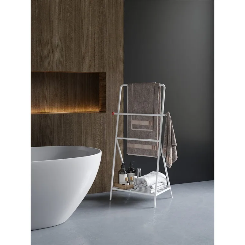 Italian toilet rack, bath towel towel rack, integrated bathroom, toilet, bathtub, dirty clothes storage rack, floor to ceiling
