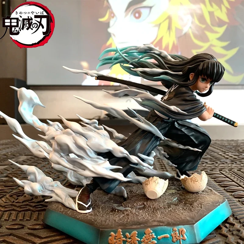 

Demon Slayer Anime Figure Gk Tokitou Muichirou Kimetsu No Yaiba Action Figurine Desktop Collection Model Toy Doll Children Gift