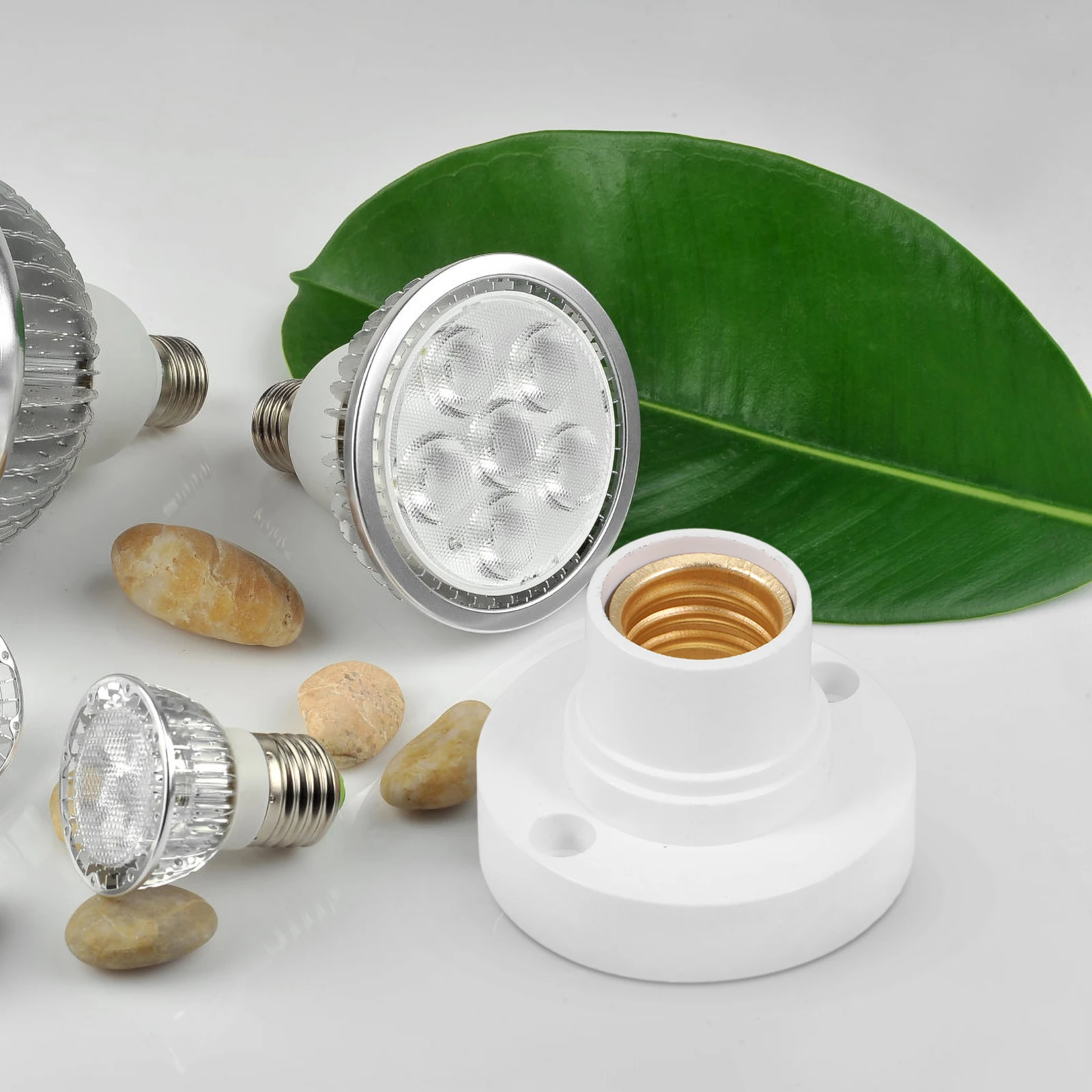 

2 Pcs Small Screw Lamp Holder Bulb Socket Ceiling Light Base Diy Lighting Accessories E14 White Circuit