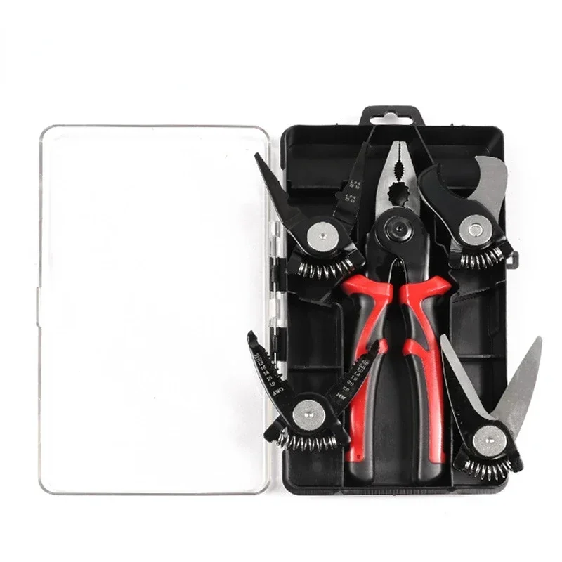 Five In One Lineman's Pliers Multi-function Electrician Wire Cutter Replaceable Wire Cutter Wire Stripper Hardware Tool Set
