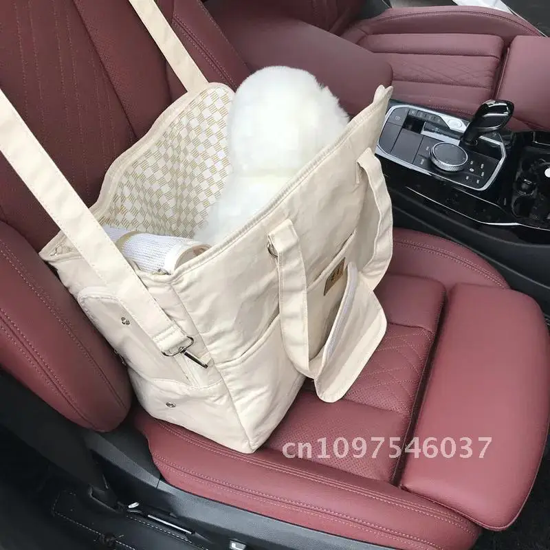 حقيبة الكلب المحمولة الحيوانات الأليفة القط حقيبة يد السيارة مقعد الكتف آمنة الكلاب السفر الناقل كلب صغير كلب تشيهواهوا لوازم مناسبة