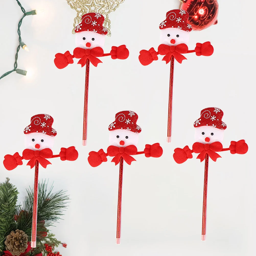 5 Pcs Indoor Christmas Decorations The Gift Roller Pen Child Gifts Pens Children