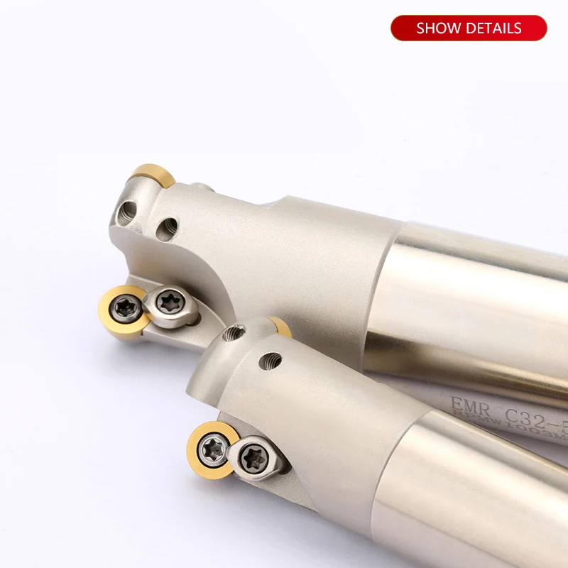 EMR 4R/5R CNC Round Nose Milling Cutter Bar Hardened Anti-vibration Flat Surface Roughing For Carbide Inserts RPMT08T2 RPMT1003
