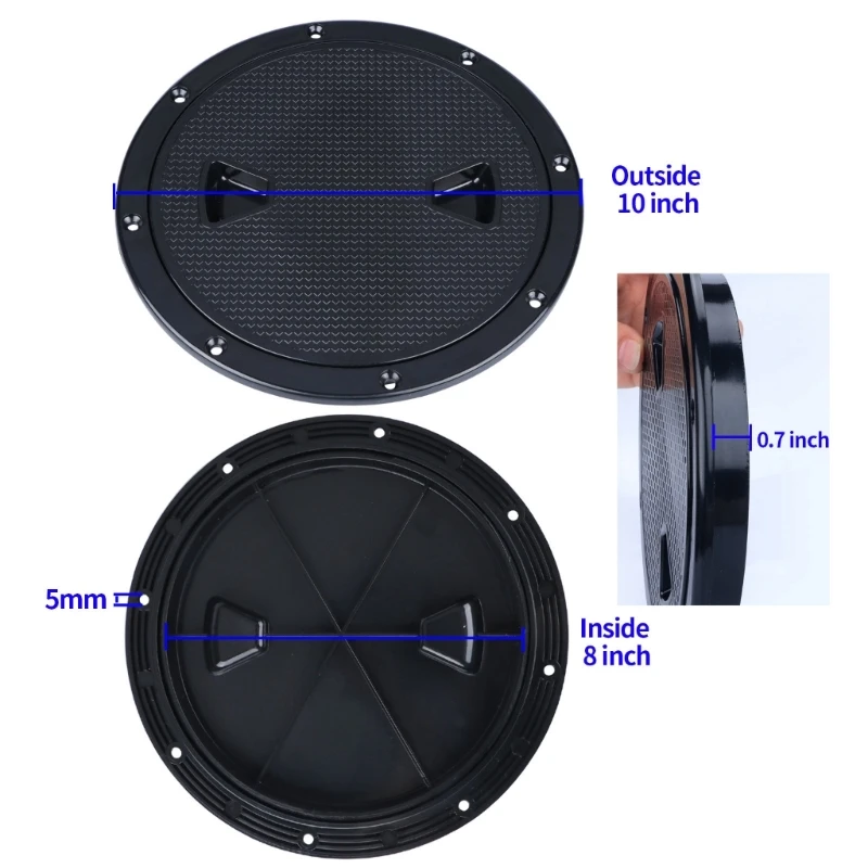 Boats Marine Access Round Inspection Deck Plate with Detachable Cover,4