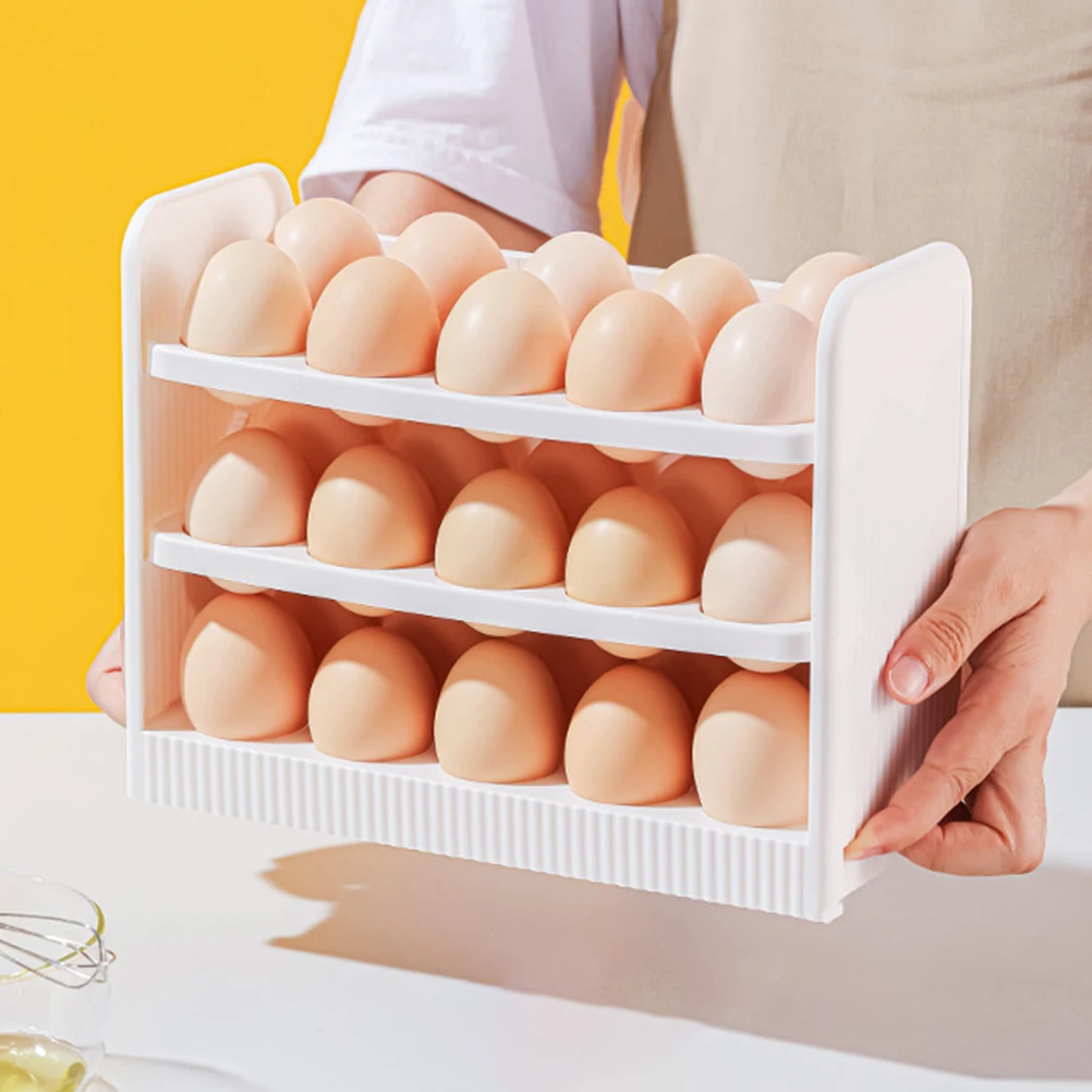 

Egg Storage Box Refrigerator Rack Multi layers Holder Kitchen ganizer Preservation Tray Space saving Non slip H Practical Egg
