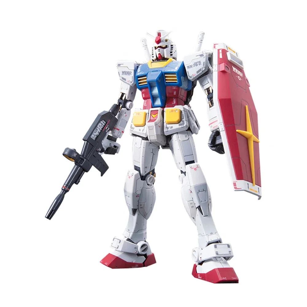 Bandai Genuino Gundam Anime Modello RG 1/144 RX-78-2 Gundam Gundam Anime Action Figure Robot Da Collezione Modello di Montaggio Giocattoli Regalo