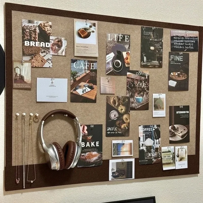 Self Adhesive Felt Photo Wall Board Dorm Bedroom Organizer Hats Glasses Accessories Storage Felt Board Photo Wall Photo Display