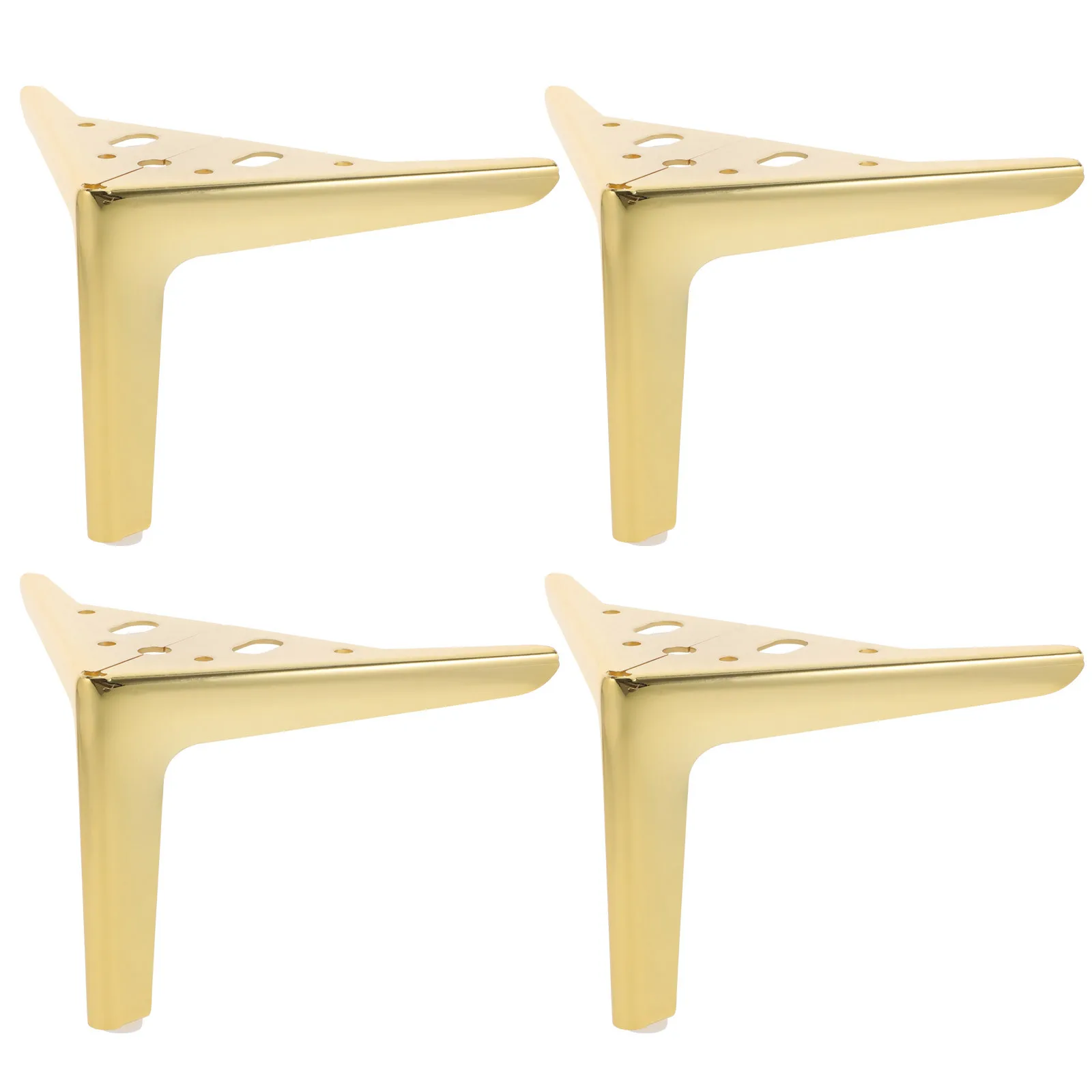 

4Pcs Metal Furniture Legs Cold Rolled Steel Heavy Duty Replacement Feet for Sofa Bedside Table Support Gold Furniture Legs