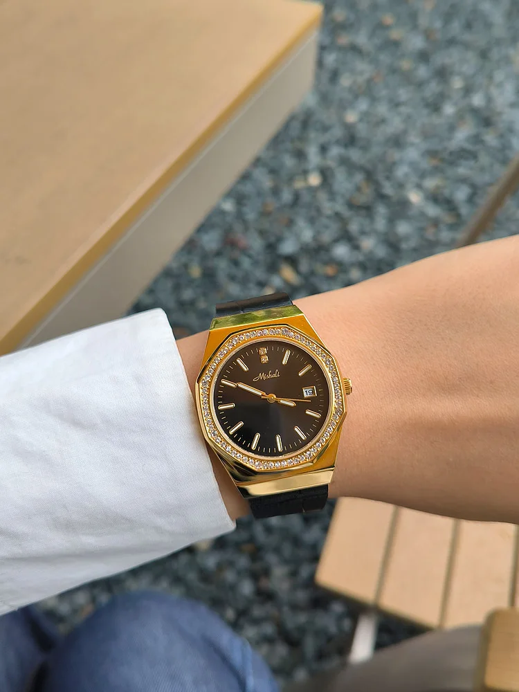 New Stylish Leather Strap Watch With Large DialHighEnd Retro Fashion Quartz WatchElegant Women'S Wristwatch, Perfect As A Gift.