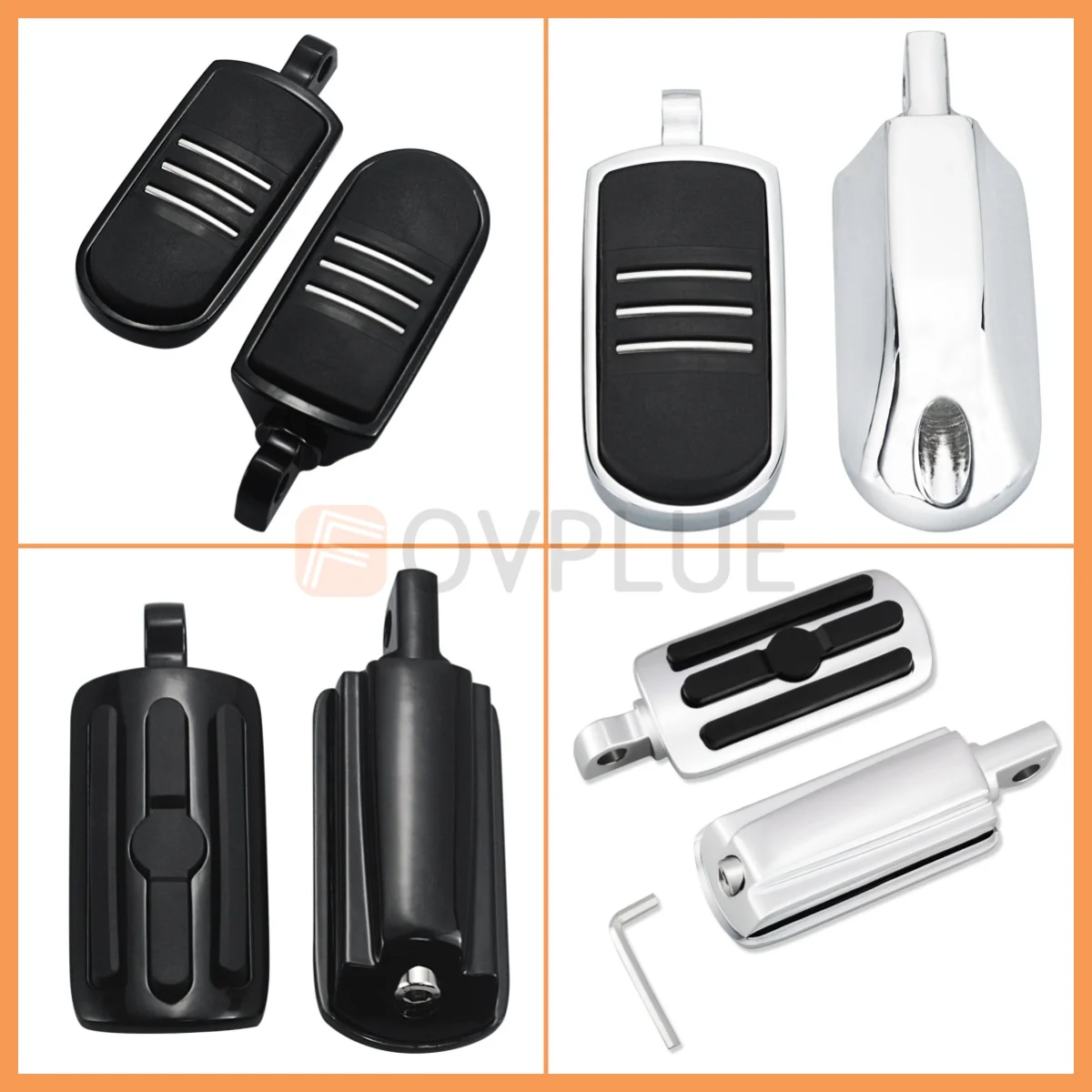 For Harley Touring Road King Dyna Softail Sportster XL 883 1200 Street Bob Separate Foot Pegs Motorcycle Highway Mount Footrest
