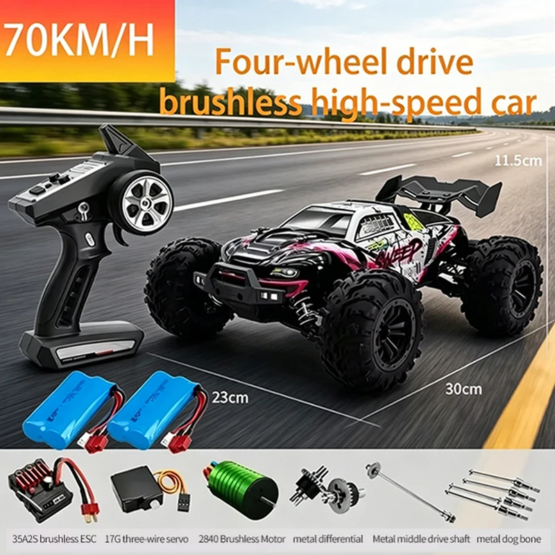 SCY 16101PRO, 16102PRO, 16103PRO 4WD 1:16RC Coche de control remoto de alta velocidad sin escobillas, 70 kilómetros por hora, regalo de coche de carreras de juguete