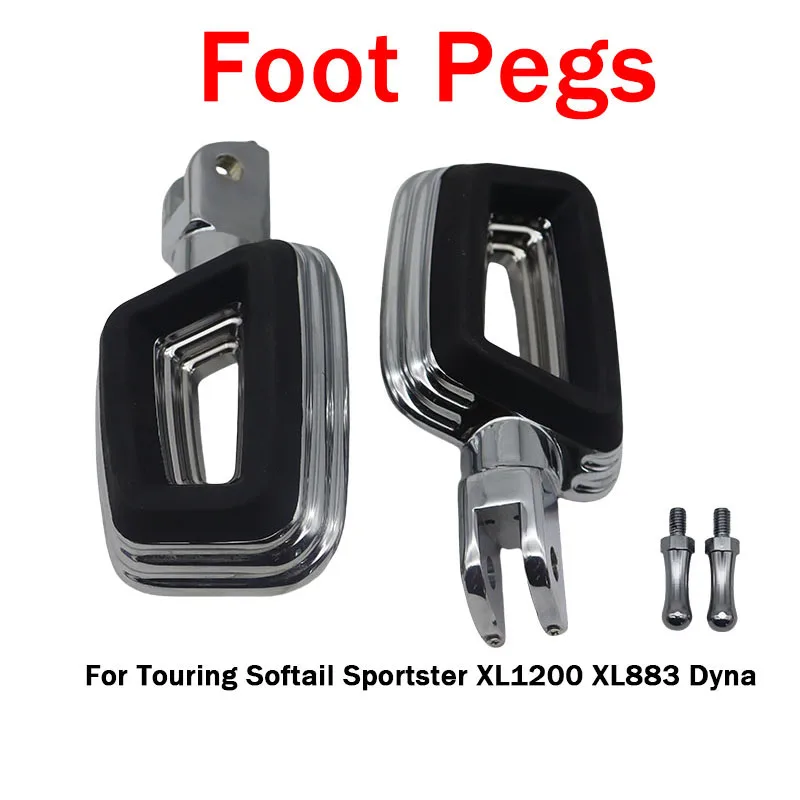 

Motorcycle Foot Pegs Set For Harley Touring Softail Sportster XL1200 XL883 Dyna Male Mount Complete Kit
