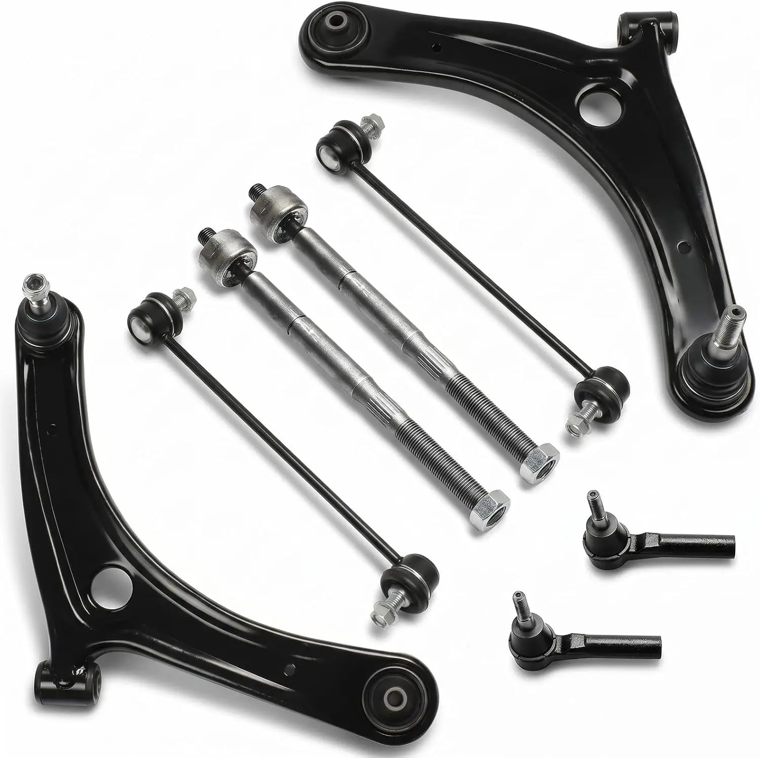 Front Lower Control Arm & Ball Joint Kit, 8-Piece Set, Compatible with Caliber, Compass, Patriot