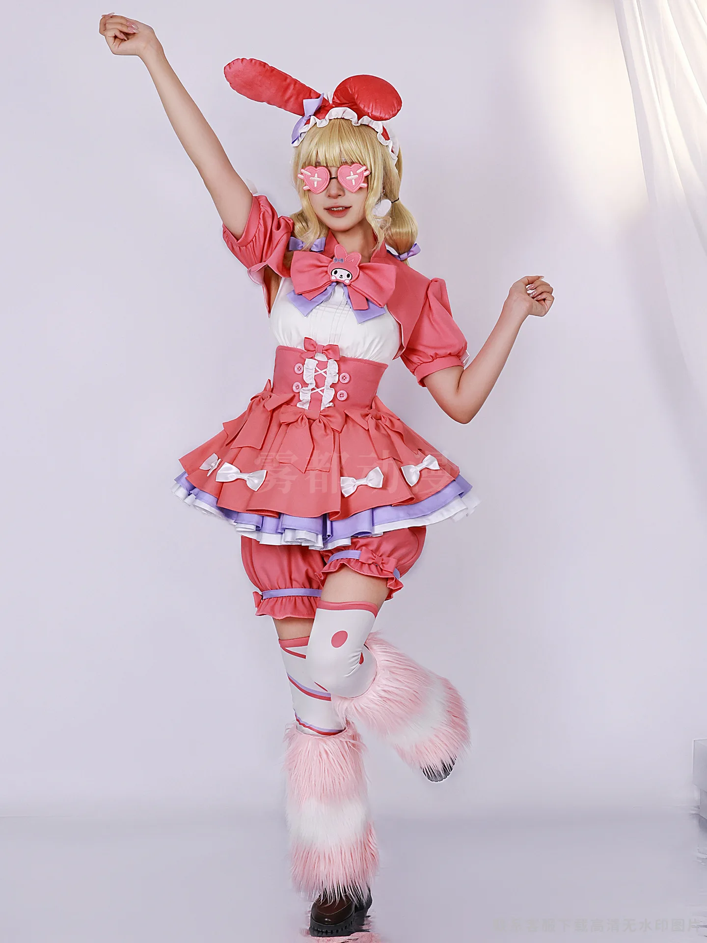 Costume de pom-pom girl pour cosplay, uniforme de fête, robe rose, carnaval, anime