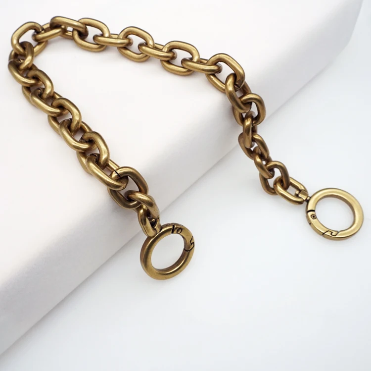 Große Umhängetasche o Kette Luxus kette Frauen Umhängetasche Riemen Ersatz taschen Riemen Aluminium antike Farbe hohe Qualität – Detail 4