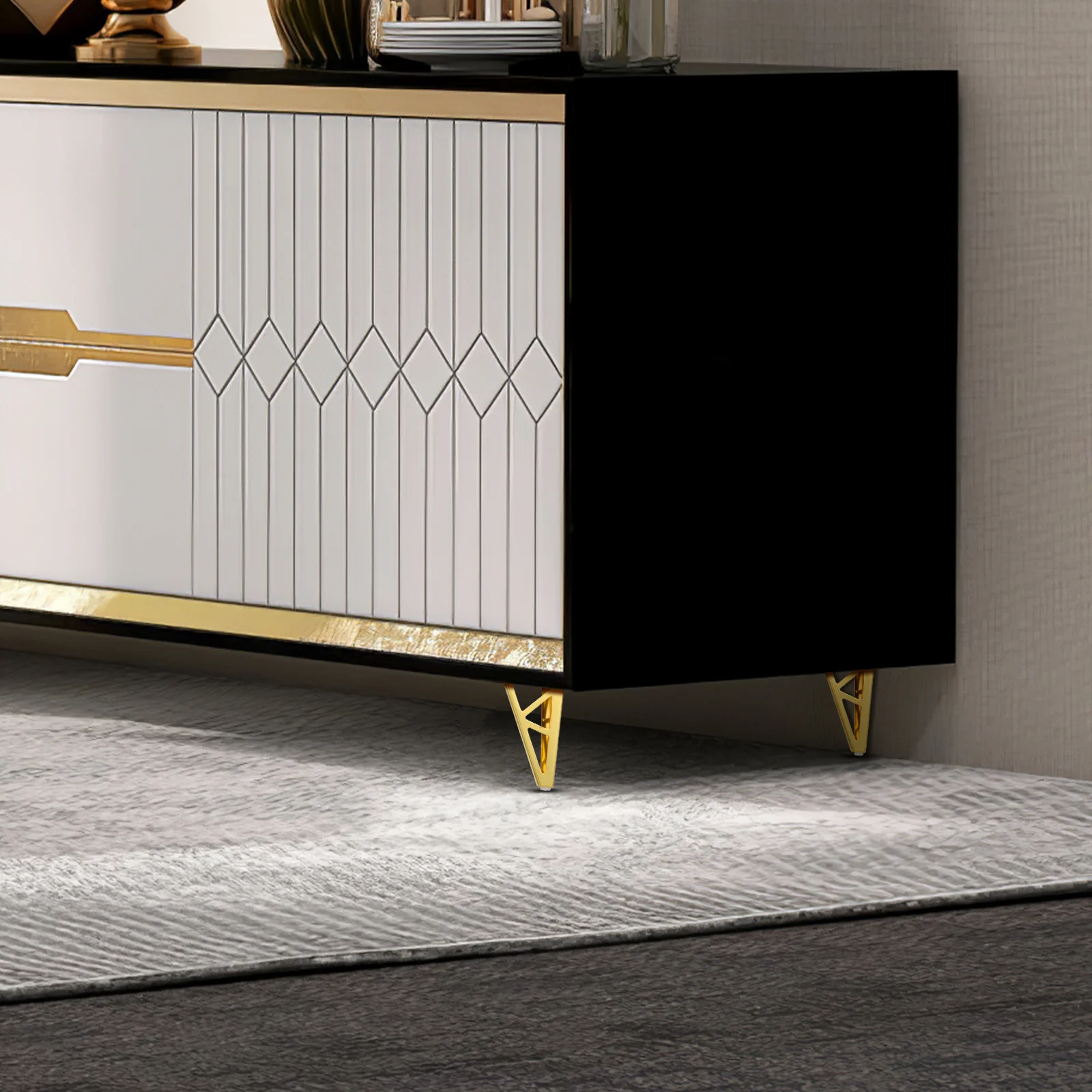 

4Pcs Furniture Legs Support Heavy Duty Metal Sofa Replacement Legs Kitchen Coffee Table Bench Cabinet Table Feet