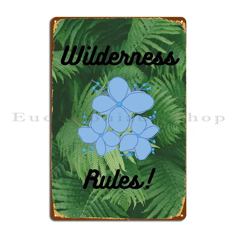 wilderness rules Metal Sign Poster Kitchen Design Custom Customized Cinema Tin Sign Poster