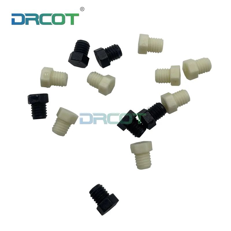 50pcs Spare Parts Tube Plug for UV Flatbed Machine Inkjet Printer Ink Hose M5 Stopper Sub Tank Black Screw Plug
