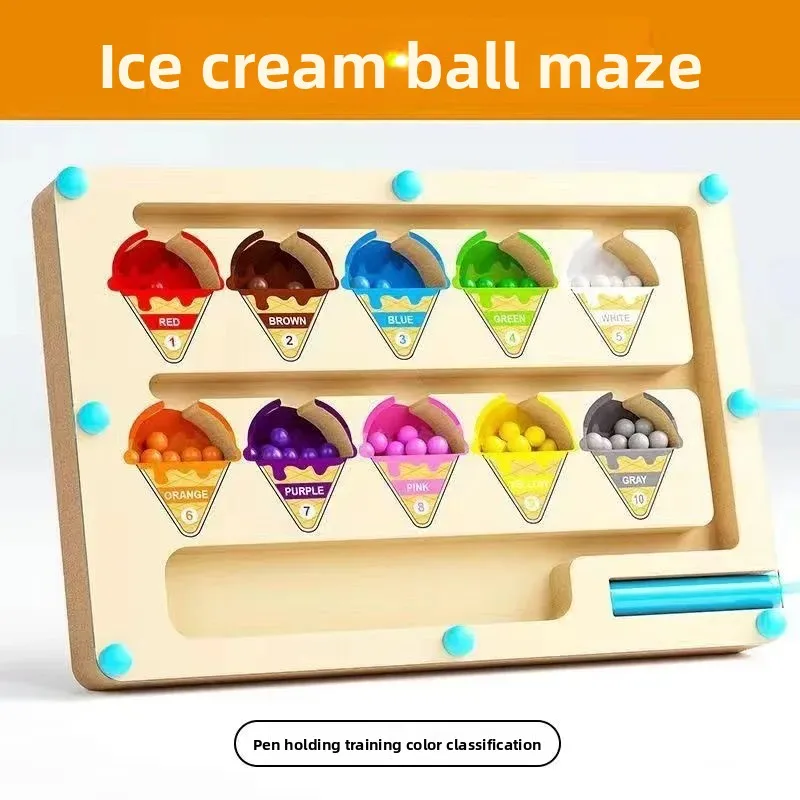 لعبة المتاهة ذات الأرقام المغناطيسية لعبة تطوير الذكاء التعليمي للأطفال لعبة ألغاز للتدريب على التفكير المنطقي