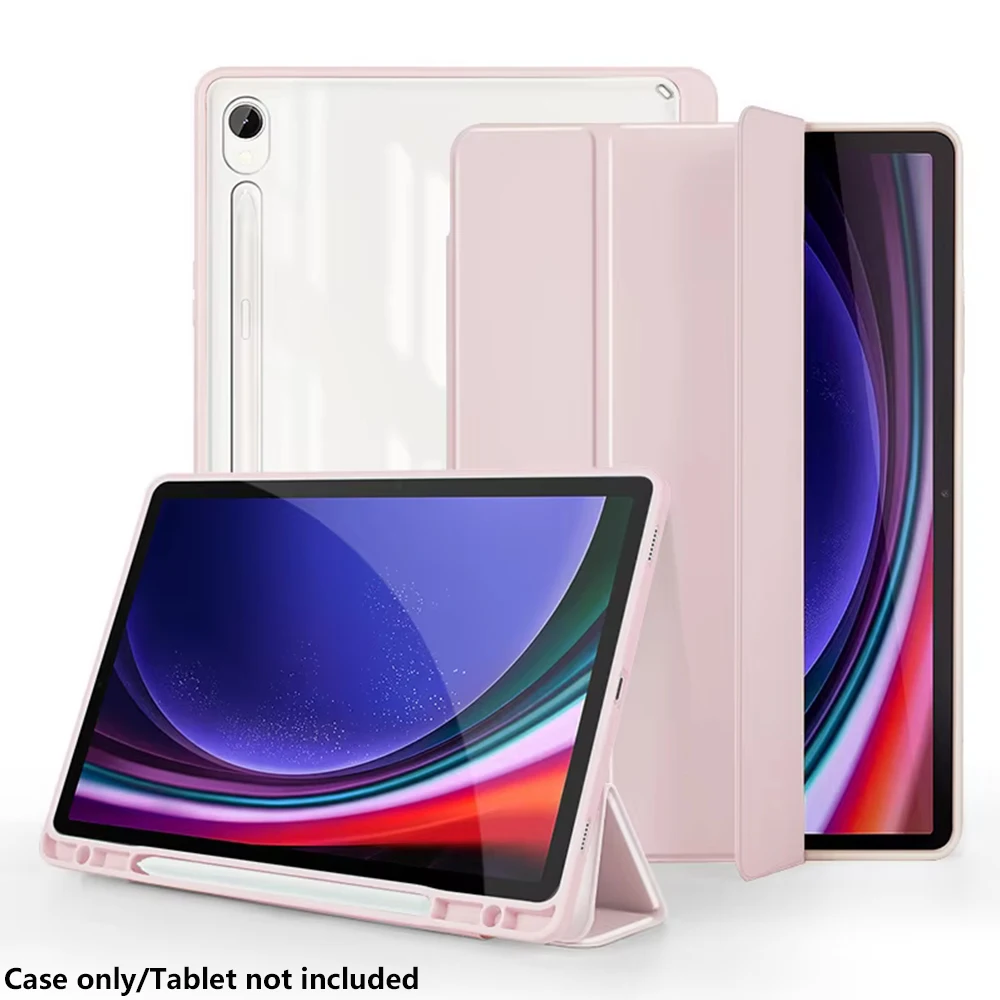 

Solid Color Hard Acrylic Back Tablet Case For Samsung Galaxy Tab S10 Lite / Tab S10 FE / Tab S9 FE / Tab S9 With pen holder
