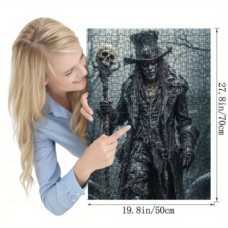 [1000 قطعة من لغز كاهن الفودو] 1000 قطعة من لغز كاهن الفودو - قوطي خيالي داكن، ألوان مختلطة نابضة بالحياة، سيارة مقاومة للخدش